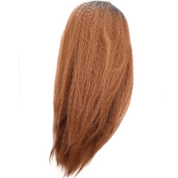 Brun Gradient Peruk för Kvinnor, Högtemperaturfiber, Lång Lockig, Trendig Syntetisk Peruk