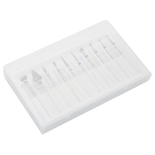 10 st / set legering stål nagelkonst borr polerhuvud kit nagelborrmaskin tillbehör 06#