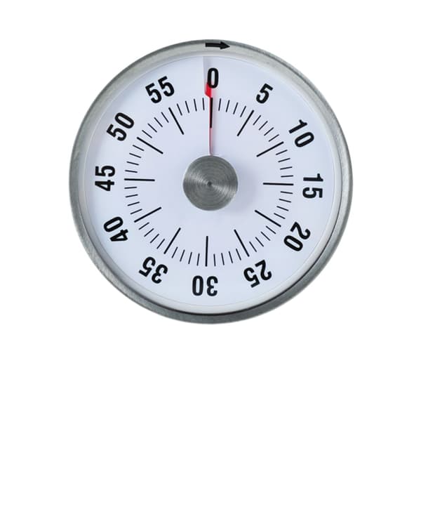 60 minuters rostfritt stål köksmagnetisk timer, tidshanterings påminnelse verktyg för matlagning, bakning och studier. (Vit)