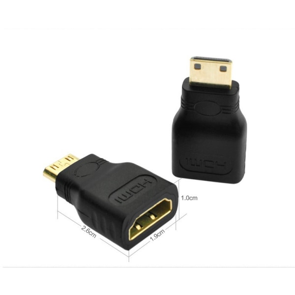 Mini HDMI til HDMI adapter HD mini konvertering tablet DV kamera til TV, 3-pak