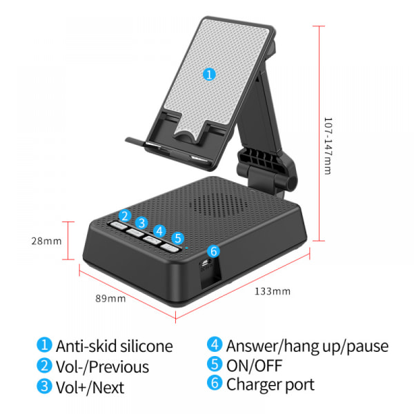 Mobiltelefon Smart Broadcaster Stand Trådlös Bluetooth Högtalarenhet HD Mic Starkt ljudfält för Live Broadcast Skrivbordshållare