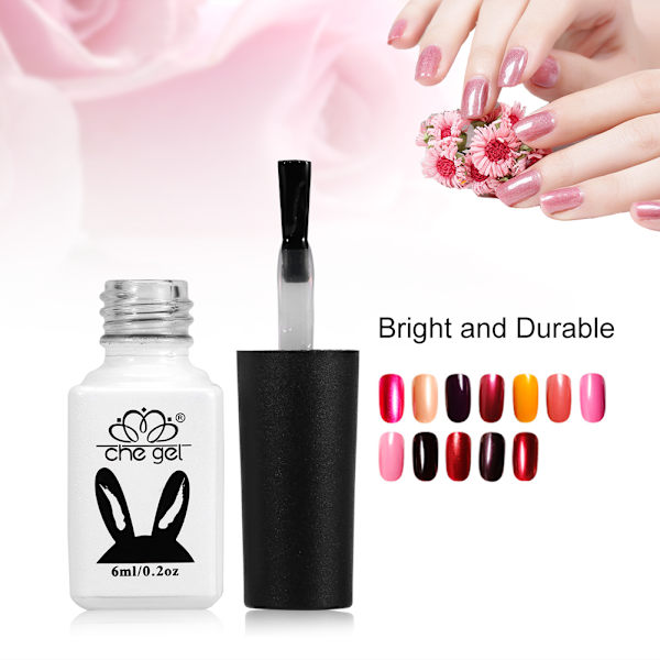 6 ml No Wipe Top Coat Langvarig Base Coat Negle UV LED Gel Polish Lak