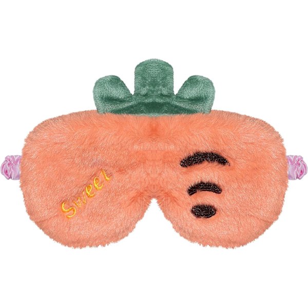 Söt Morotsögonmask, Mjuk Plysch Ögonbindel Rolig Nyhet Ögonmask Ögonlock Skydd för Barn Flickor Pojkar Kvinnor Män Natt Sov T
