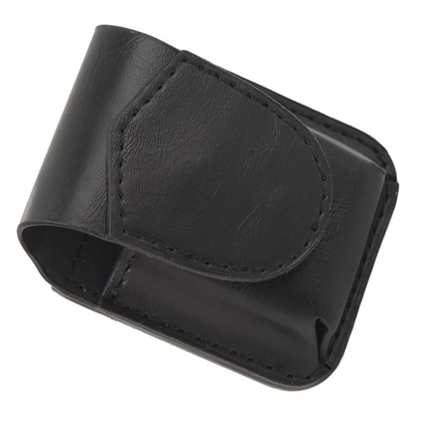 Lighterpose med lommebæltestrop PU-holder Anti-ridse blødt for Magnetisk spænde Lighter taljetaske til udendørs sort