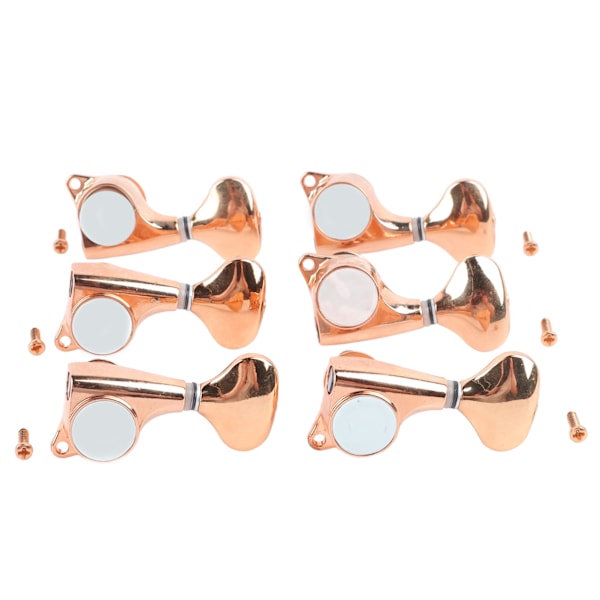 6 stk. gitar-stemmeskruer Tuning Set 1:18 Gear Ratio Helt lukket Elektriske gitarer Tilbehør med lite halehåndtak Antik messing