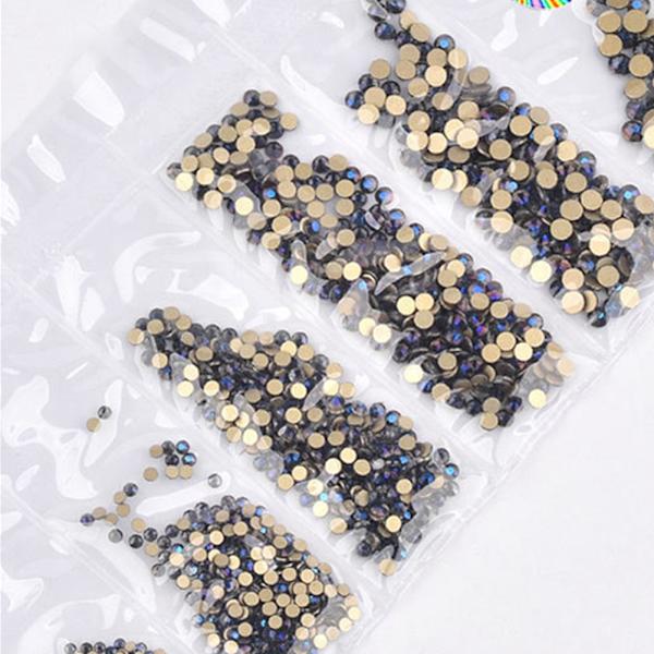 6Grids Nail Art Rhinestone Irregular AB Drills Rivet Beads Sticker DIY Manicure Tool SZ02