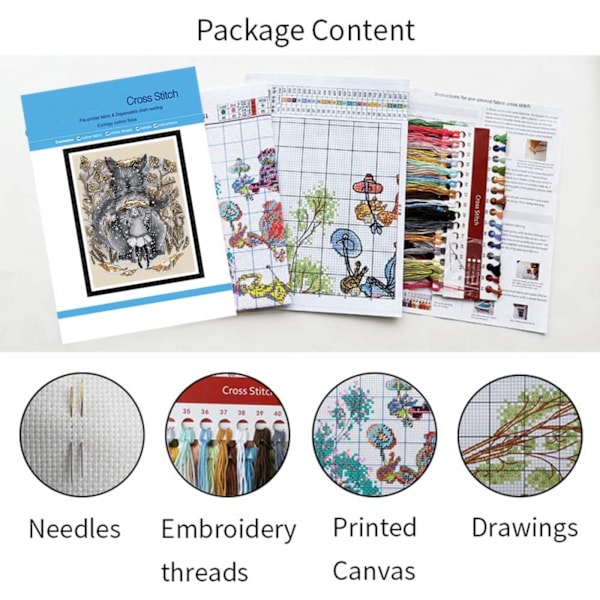 Korssting Kits Stemplet Fuldt Udvalg af Broderi Starter Kits til Begyndere DIY 11CT 3 Tråde - til at Udforske Miraklet 14,6 x 18,9 (tommer)