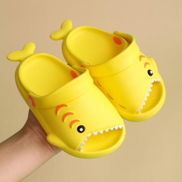 Sandal för småbarn pojkar flickor Slide Sandal Dinosaur Småbarn Flip Flops Utomhus inomhus hem barn sommar vattenskor-----Gul（180 Yard）