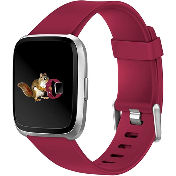 Det smarta watch är kompatibelt med Fitbit versa Smartwatch, versa 2 och versa Lite se klockor för kvinnor och män（Red-S）