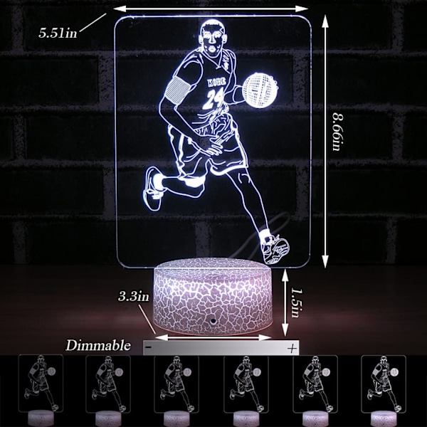 JUSTUP Nattlys Basketball  Side Table Lamp LED Dekorlys for Voksne eller Barn
