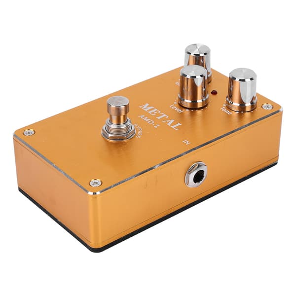 Metall Distortion Elektrisk Gitarr Effekt Pedal True Bypass Full Metal Skal
