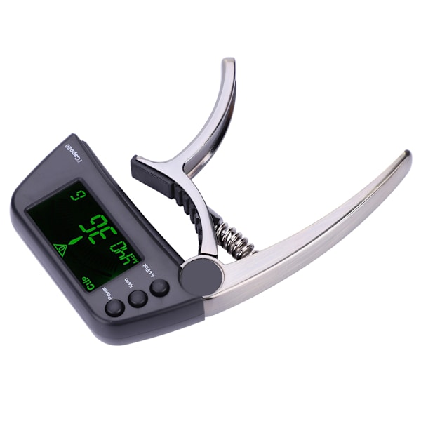 Meideal 2 i 1 TCapo20 Capo Tuner med LCD för gitarrbas (kopparfärg)