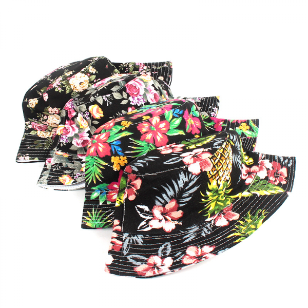 Unisex Print Kaksisivuinen Käännettävä Bucket Hat (HATF024)