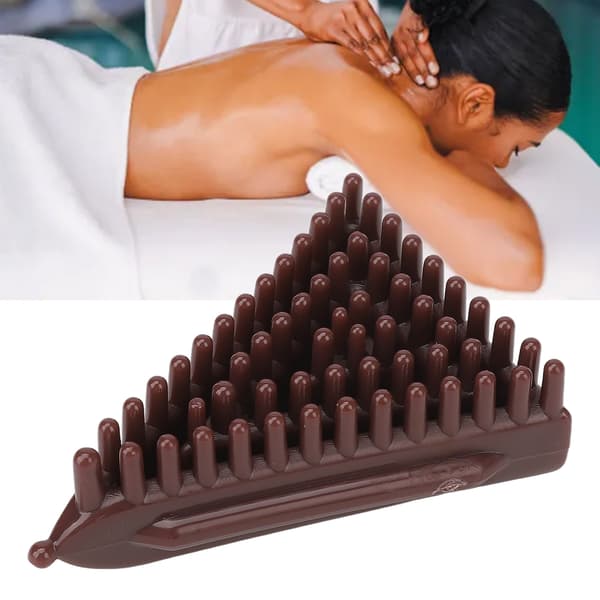 Silikone Meridian Massagebørste Trekant Dredge Collaterals Bryst Slankende Børste Brun