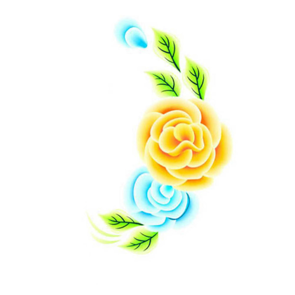 Manikyrdekaler Blommönster Vattenöverföring DIY Nagelspetsar Klistermärke Nagelkonst Dekoration XF1110