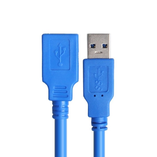 1 meter USB3.0 forlængerkabel USB datakabel 3.0USB forlængerkabel AM til AF forlængerkabel，2pack