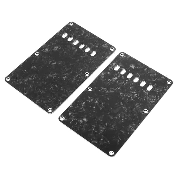 2 st elgitarr bakre lock med 6 hål PVC plast gitarrskydd bakplatta ersättning svart