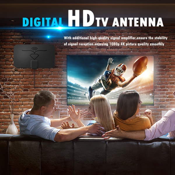 Digital antenn 4K 1080P Snabb överföring Universal 1600 Miles DVB-T TVBOX HDTV Antenn för inomhusbruk