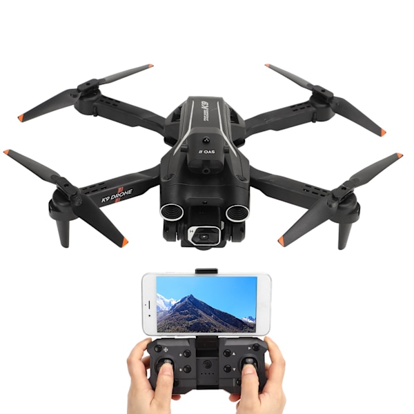 Fällbar drönare RC Quadcopter med 4K dubbelkamera WiFi-överföring 4-vägs hinderundvikande optisk flödesposition för över 14 år
