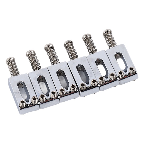 6 st Elektrisk Gitarr Stall Sadel Standard Zinklegering Gitarr Tremolo Stall Rull Sadel för Utbyte Silver