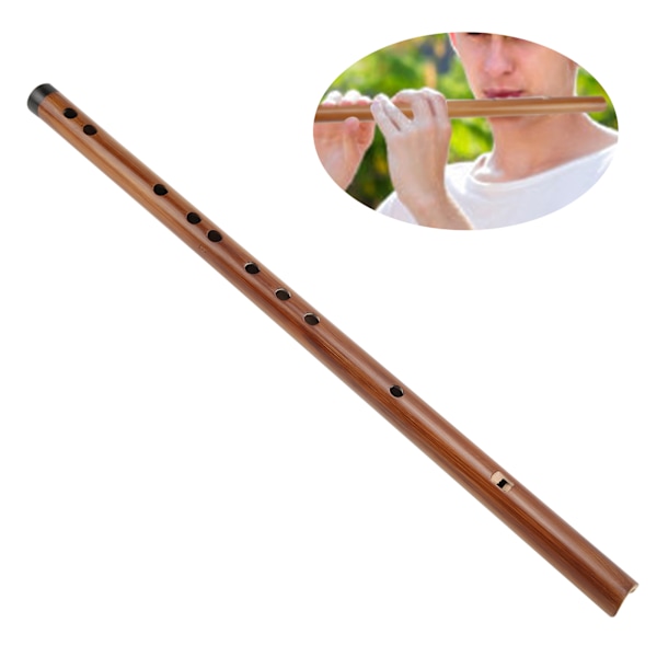MBAT Bitter Bamboo Fløyte Fløyel Veske Polert Profesjonelt Raffinert Musikk Instrument ZD‑5E Nøkkel