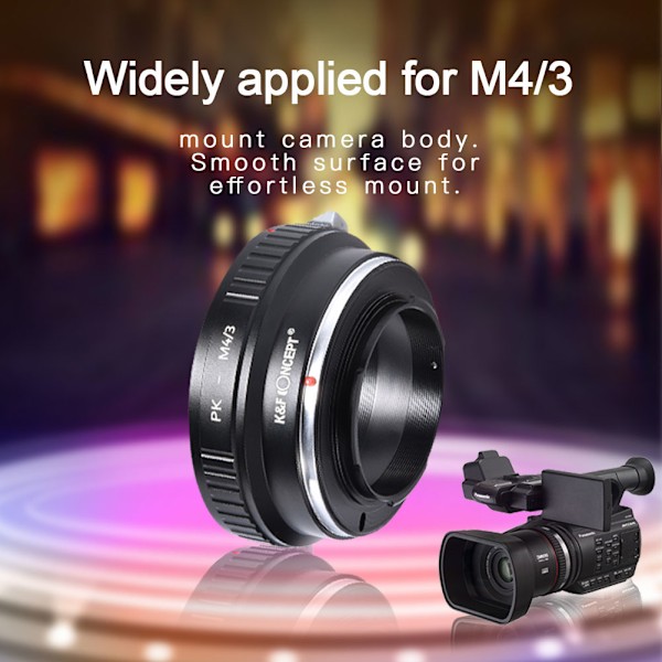 K&F Concept 1 st robust objektivadapterring för PK-objektiv för M4/3-kameror med DSLR-fattning