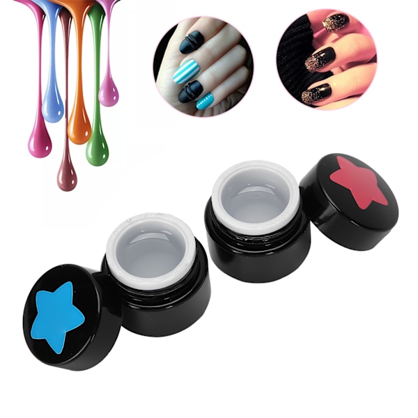 Multifunktionella nagelkonst strasslegering lim nagelförlängningsgel 10 ml x 2 st