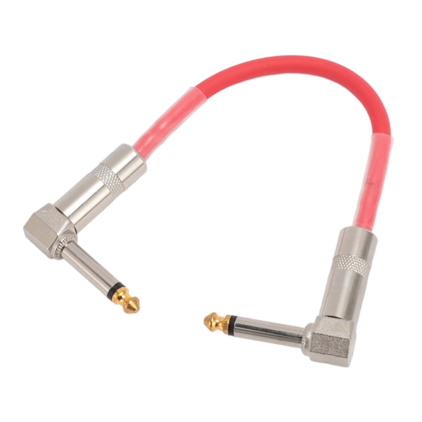6 stk gitarpatchkabel 6 tommer 6,35 mm rettvinklet lydkabel for effektpedal mikser forsterker elektriske gitarer basser rød