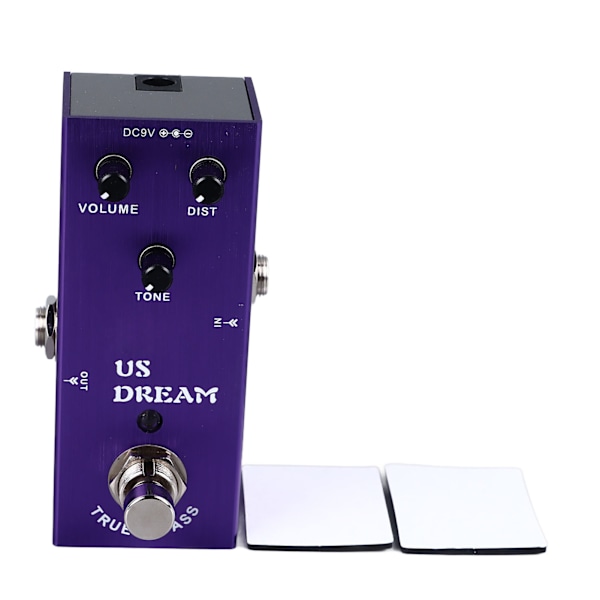 Gitarrdistorsionseffekt Metallskal Flera toner Elektrisk gitarr Effektpedal Vredjustering AN‑03 Lila