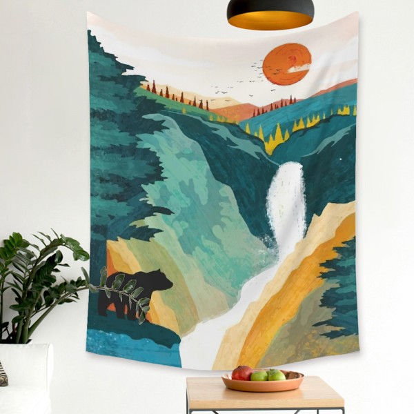 Wekity Vuoristo-Tapetti Esteettinen Taide Koti Tausta Kangas Sisustus Lahja Tapetti Olohuoneen Makuuhuoneen Sisustukseen (5, 59 X 79 tuumaa)