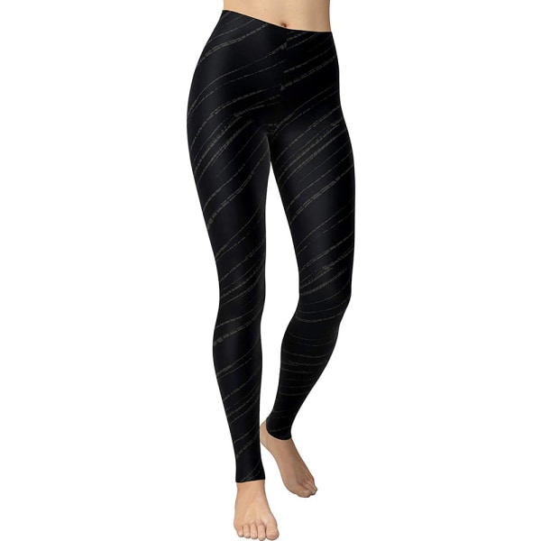 Mjuka, hög midja, printed skinny stretch yogabyxor för kvinnor (print 11)