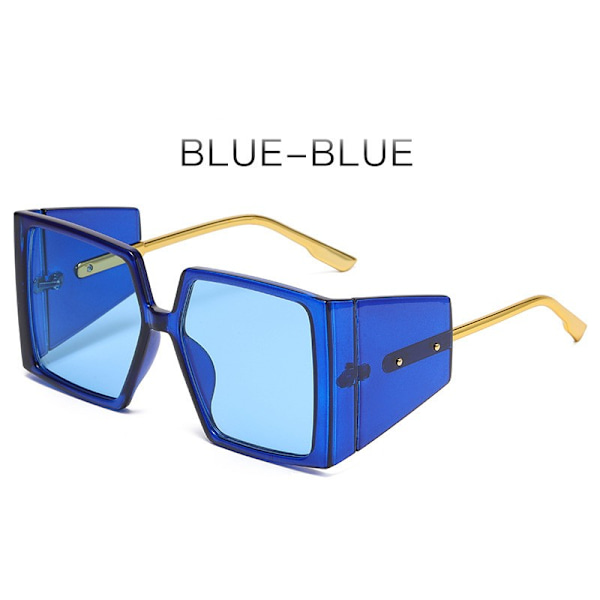 Kvindernes Rimless Oversized Studded Solbriller Gradient Linse Nitte Mode