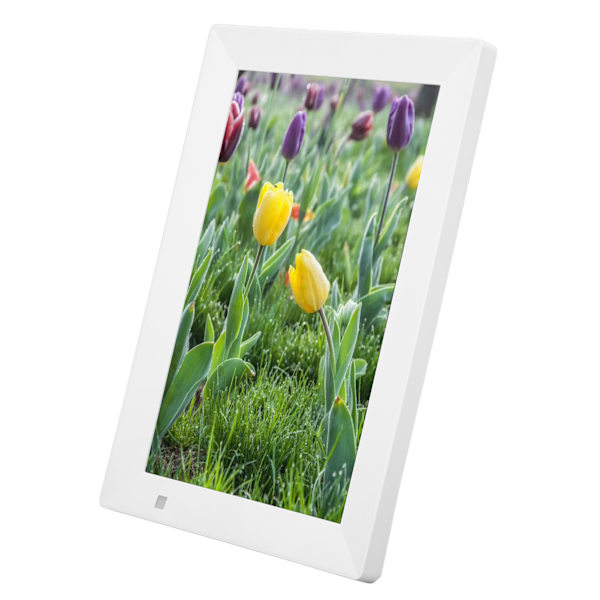 10 tums digital fotoram 1024x800 Mänsklig kropps induktion MP3 MP4 klockkalender elektronisk bildram 100‑240V EU-kontakt