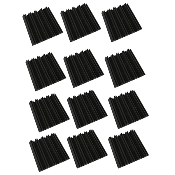 12 stk. Akustiske skumplader Lydabsorberende Lydisolerende Kiler til Studio Hjem 30x30x5cm