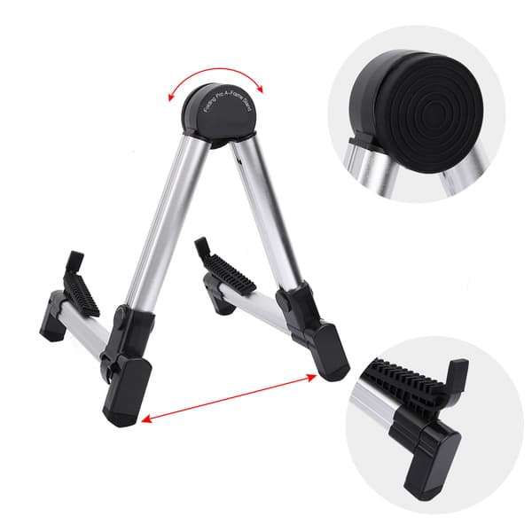 Foldbar A-formet guitarholderstativ til violin, guitar, bas - bærbar