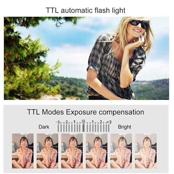 TTL Trådlös Kamerablixt Speedlite HSS Batteridriven (C)