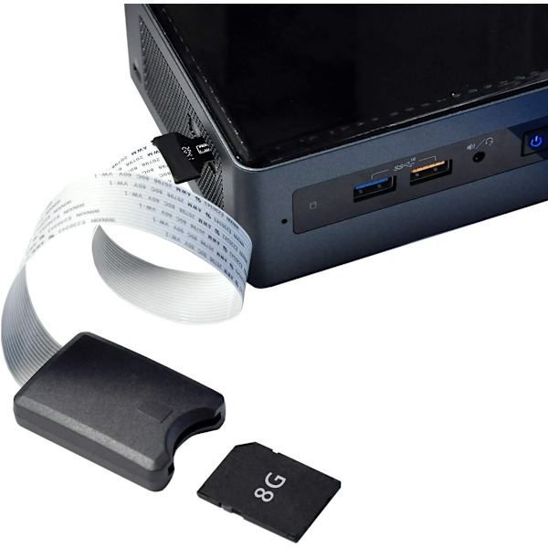 CY Minneskort Kit Micro-SD TF Hane till SD Hona Förlängning Mjuk Platt FPC Kabel Extender 25cm, 50 st