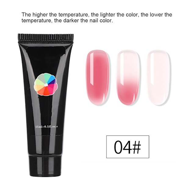 Kvinnors temperaturförändring nagel UV-gel gradientfärg nagelförlängning lim konst manikyr (04)