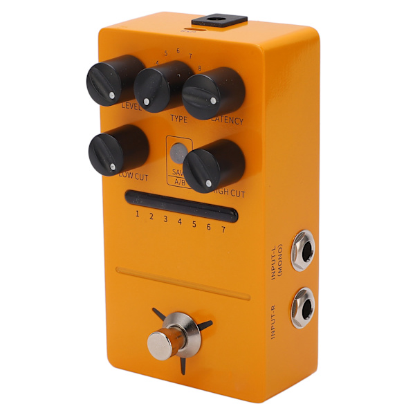 Elektrisk gitarr effektpedal stereo simulering gul metall enkel effektpedal för inspelning