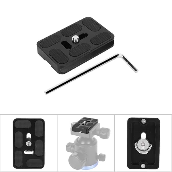 Aluminiumslegering Quick Release Plade Tilbehør Kompatibel med Arca-Swiss Standard PU60