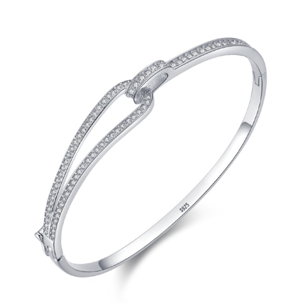 Silverarmband för kvinnor Armband Mors dag Födelsedagsöverraskning för mamma/fru - med smyckeskrin, 6,3 tum/16 cm