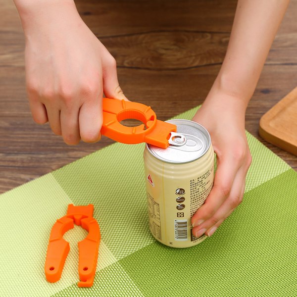 3-delad köksflasköppnare, multifunktionell flasköppnare kreativ personlighetsflasköppnare, läsk/öl/dryckesflasköppnare - orange