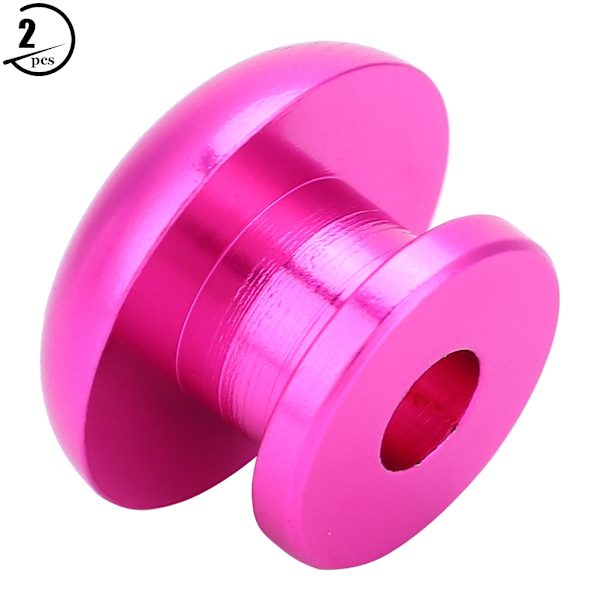 2 st Strap Lock Buckle Endpin för Gitarr Bas Ukulele med Brickor Skruvar (Lila)
