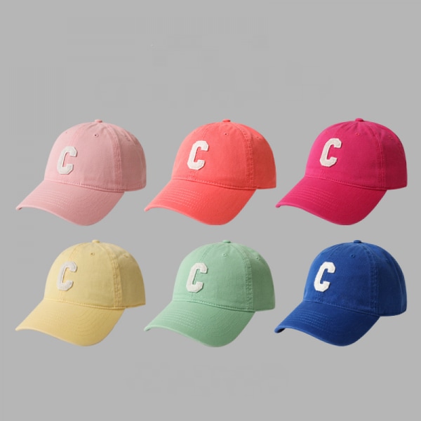 Dotpet C-Word All-Match Soft Top Baseball Cap Couple Peak Cap Trend (Svart)