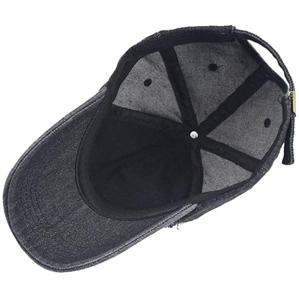 AVEKI Unisex Repaleinen Distressed Denim Baseball Cap Trucker Hat Säädettävä, Sininen