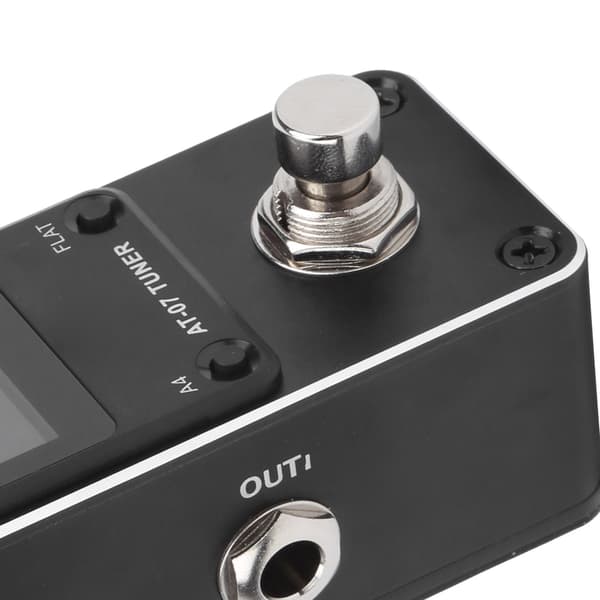Aroma Elektrisk Gitarr Pedal Tuner Bas 430‑450Hz True Bypass Switch Aluminiumlegering AT‑07