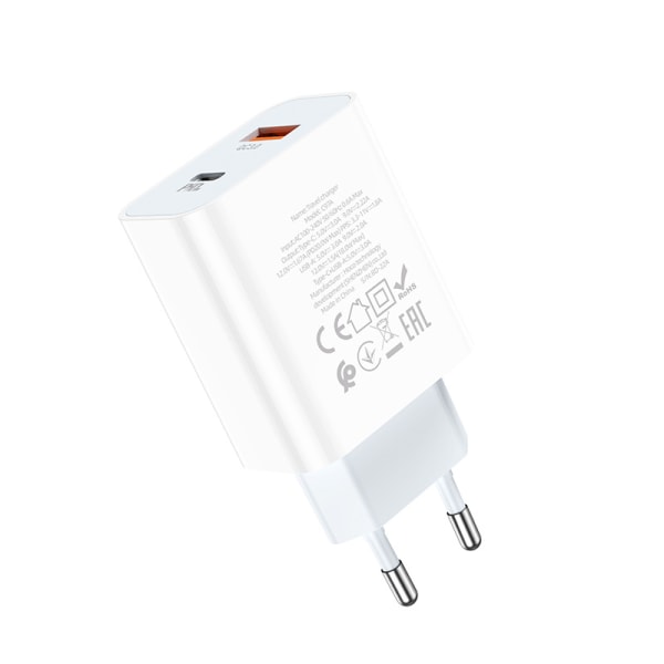 hoco. C97A Europeisk standard PD20W+QC3.0 lader for iPhone13 mobiltelefon hurtiglading hode