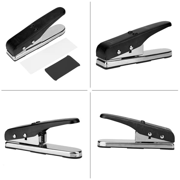 Gitarrbas Plectrum Pick Punch Metall Maker med 2 formar DIY Verktyg Tillbehör (Svart)