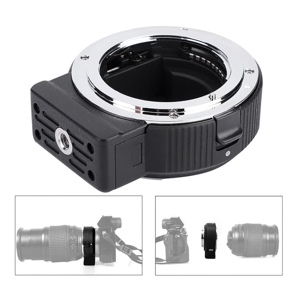 Commlite ENF‑E1 PRO objektivadapter for Nikon F-objektiv til Sony E‑Mount