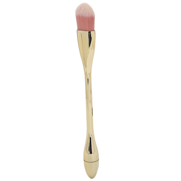 Nagelborste Mjuk Fiber Delikat Touch Hudvänlig Utsökt Multifunktionell Borste för Makeup Mask Champagne Guld